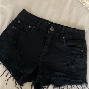 AE High Rise Festival Denim Shorts